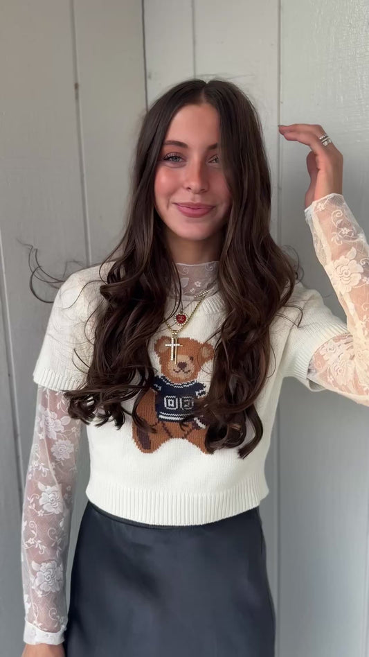 White Mesh Under Top